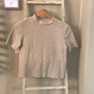 Zara Trafaluc Cropped Mockneck Top NWOT